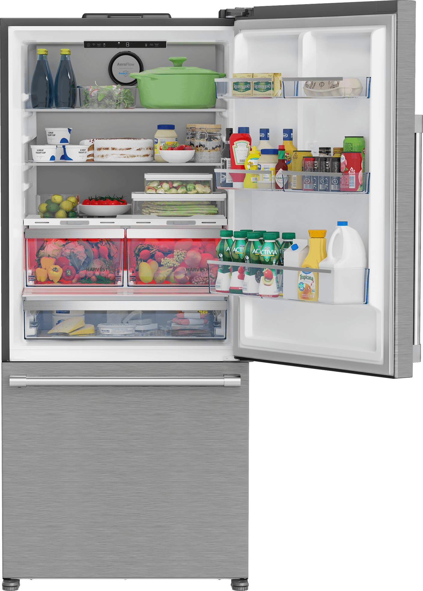 30" Bottom Freezer Refrigerator with Harvestfresh