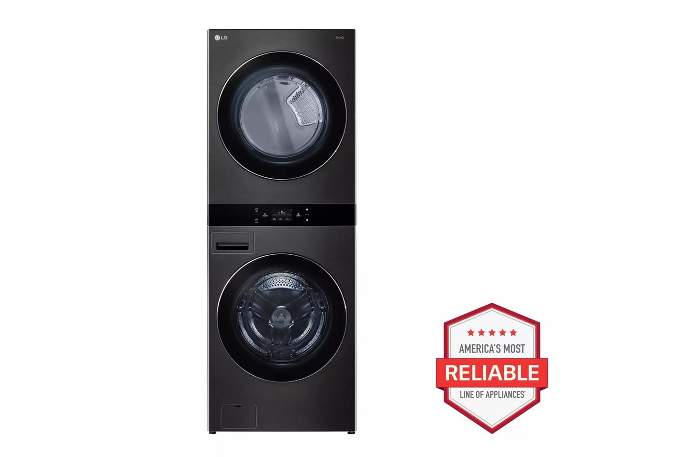 Single Unit Front Load LG WashTower™w. Center Control® 5.0 cu.ft. Washer & 7.4 cu.ft. Electric Dryer