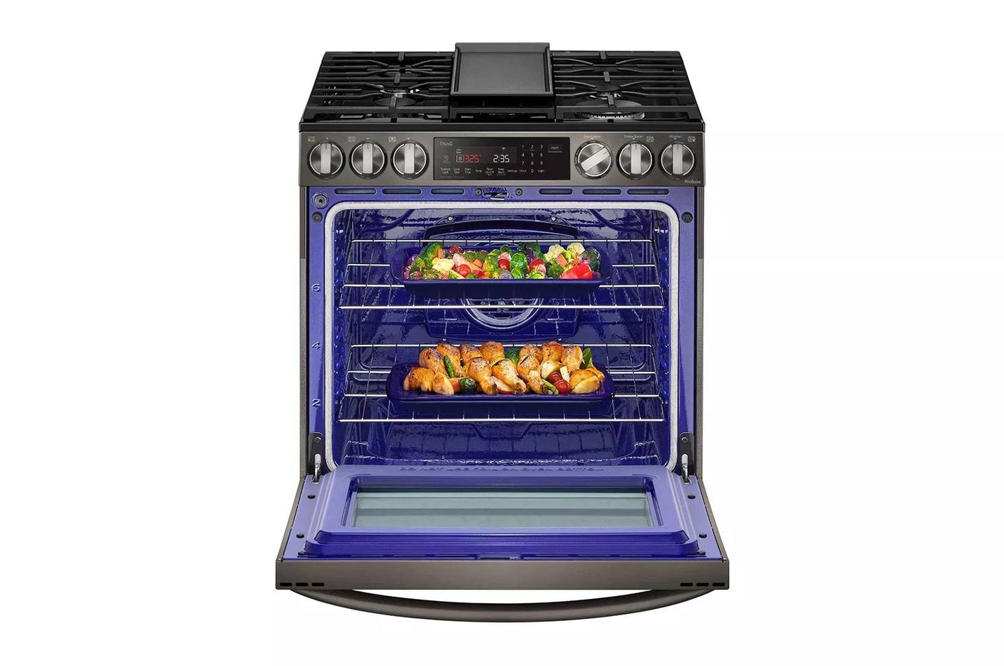 6.3 cu. ft. Smart Dual Fuel Slide-in Range with InstaView®, ProBake Convection®, and Air Fry