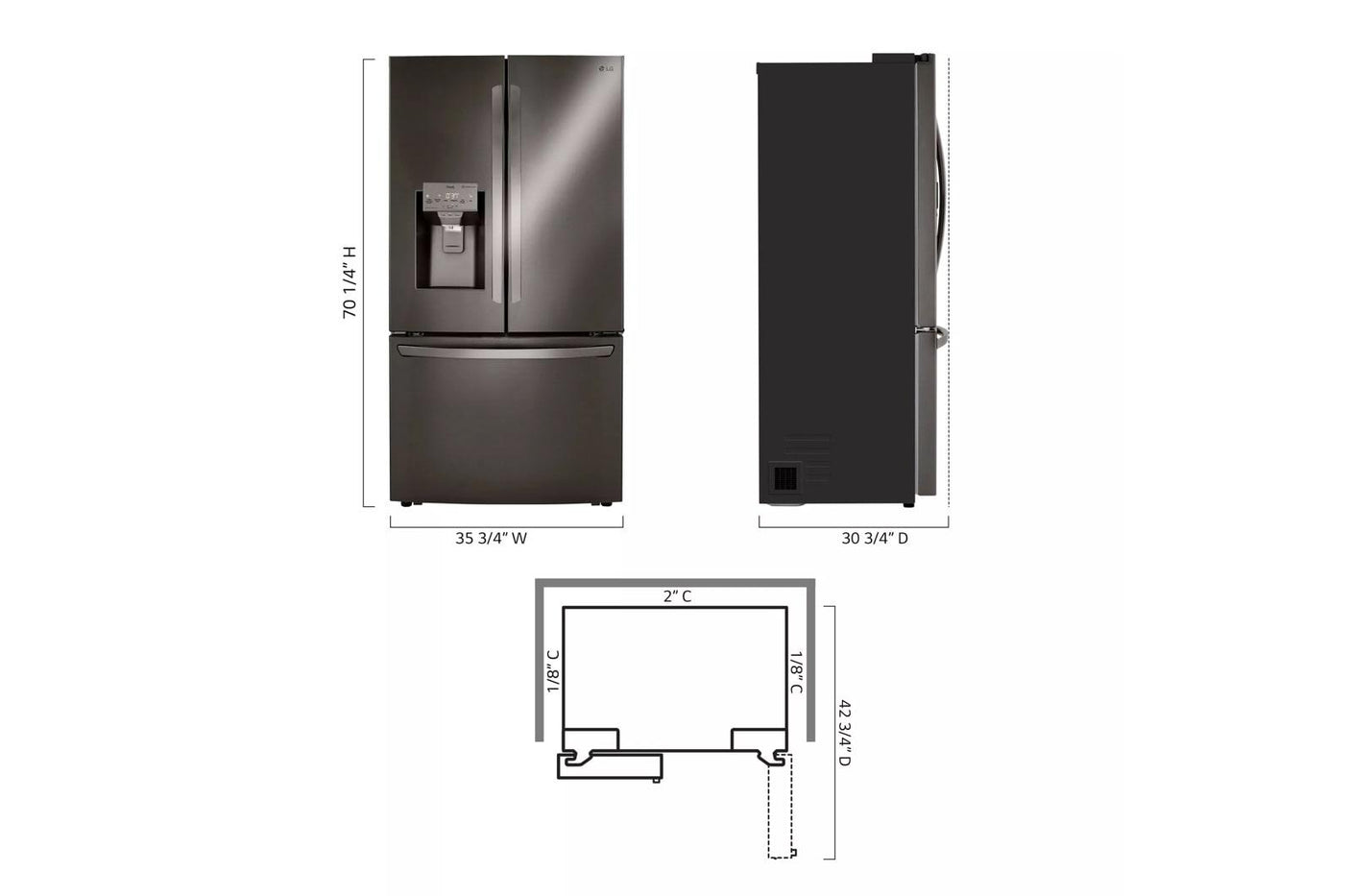 24 cu. ft. Smart Counter-Depth Refrigerator with Craft Ice™