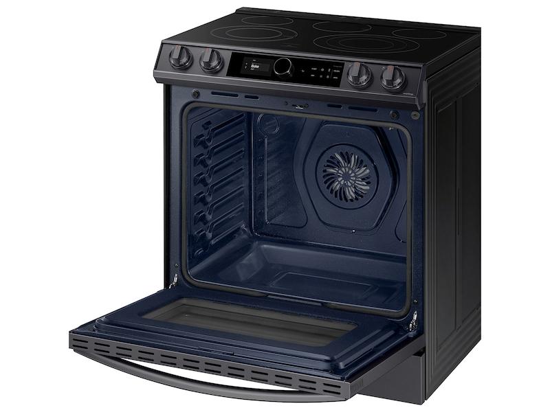 6.3 cu ft. Smart Slide-in Electric Range with Smart Dial & Air Fry in Black Stainless Steel