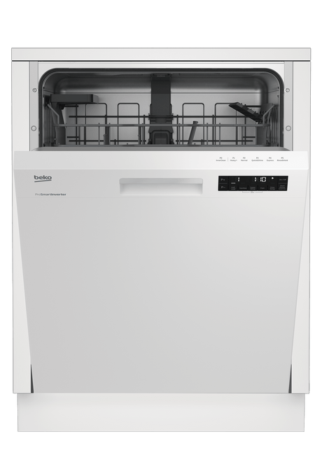 Tall Tub White Dishwasher, 14 place settings, 48 dBa, Front Control