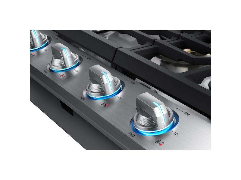 30" Smart Gas Cooktop with 22K BTU Dual Power Burner in Stainless Steel