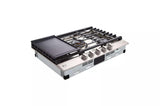 LG STUDIO 30" UltraHeat™ Gas Cooktop with EasyClean®