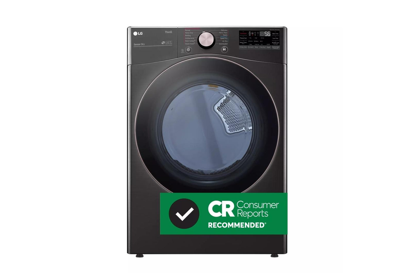 7.4 cu. ft. Ultra Large Capacity Smart wi-fi Enabled Front Load Electric Dryer with TurboSteam™ and Built-In Intelligence