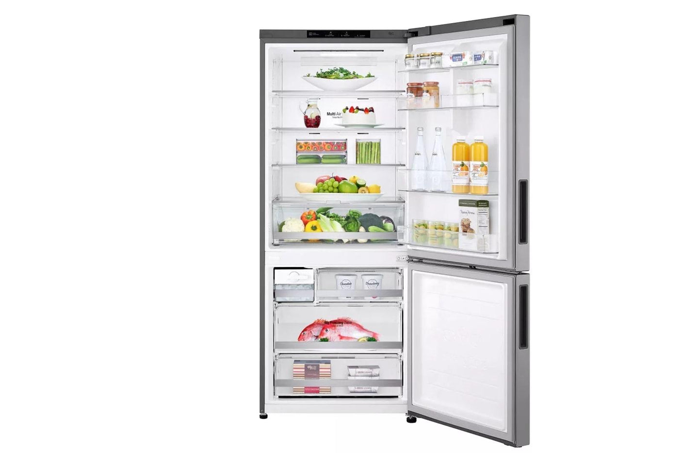 15 cu. ft. 28-inch Wide Bottom Freezer Refrigerator - Stainless Steel