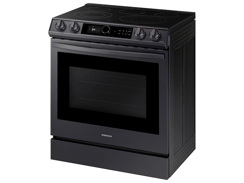 6.3 cu ft. Smart Slide-in Electric Range with Smart Dial & Air Fry in Black Stainless Steel