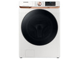 5.0 cu. ft. Extra Large Capacity Smart Front Load Washer with Super Speed Wash and Steam in Ivory