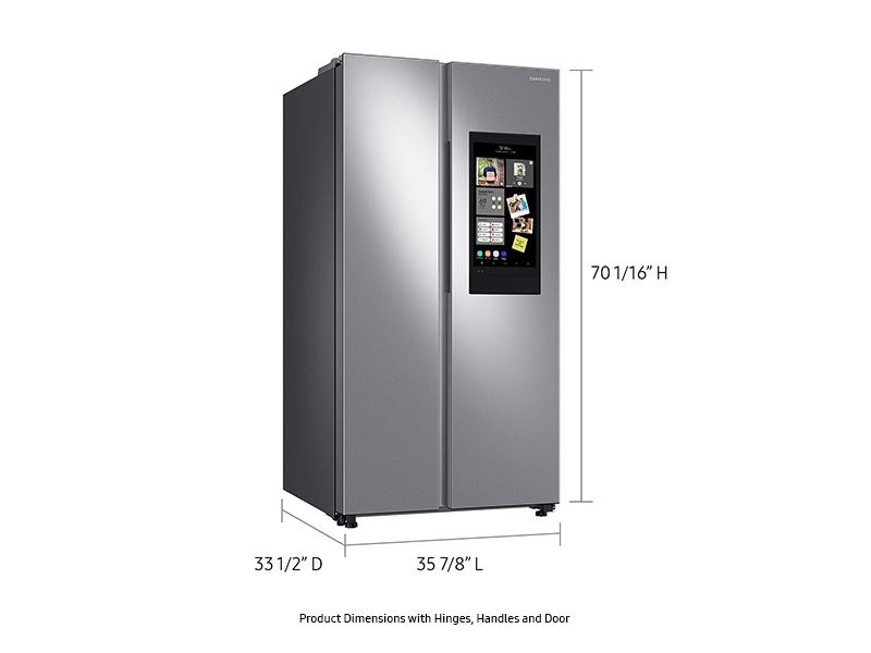 27.3 cu. ft. Smart Side-by-Side Refrigerator with Family Hub™ in Stainless Steel