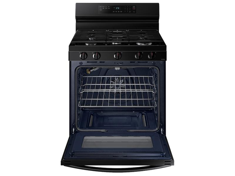 6.0 cu. ft. Smart Freestanding Gas Range with Integrated Griddle in Black