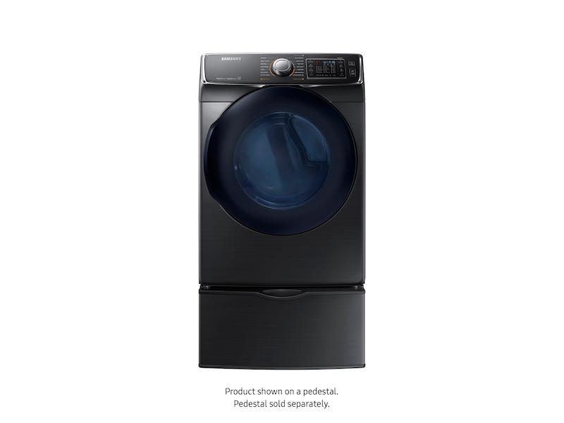 7.5 cu. ft. Smart Gas Dryer with MultiSteam™ in Black Stainless Steel