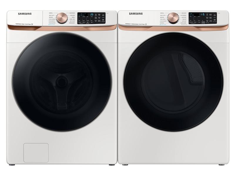 5.0 cu. ft. Extra Large Capacity Smart Front Load Washer with Super Speed Wash and Steam in Ivory