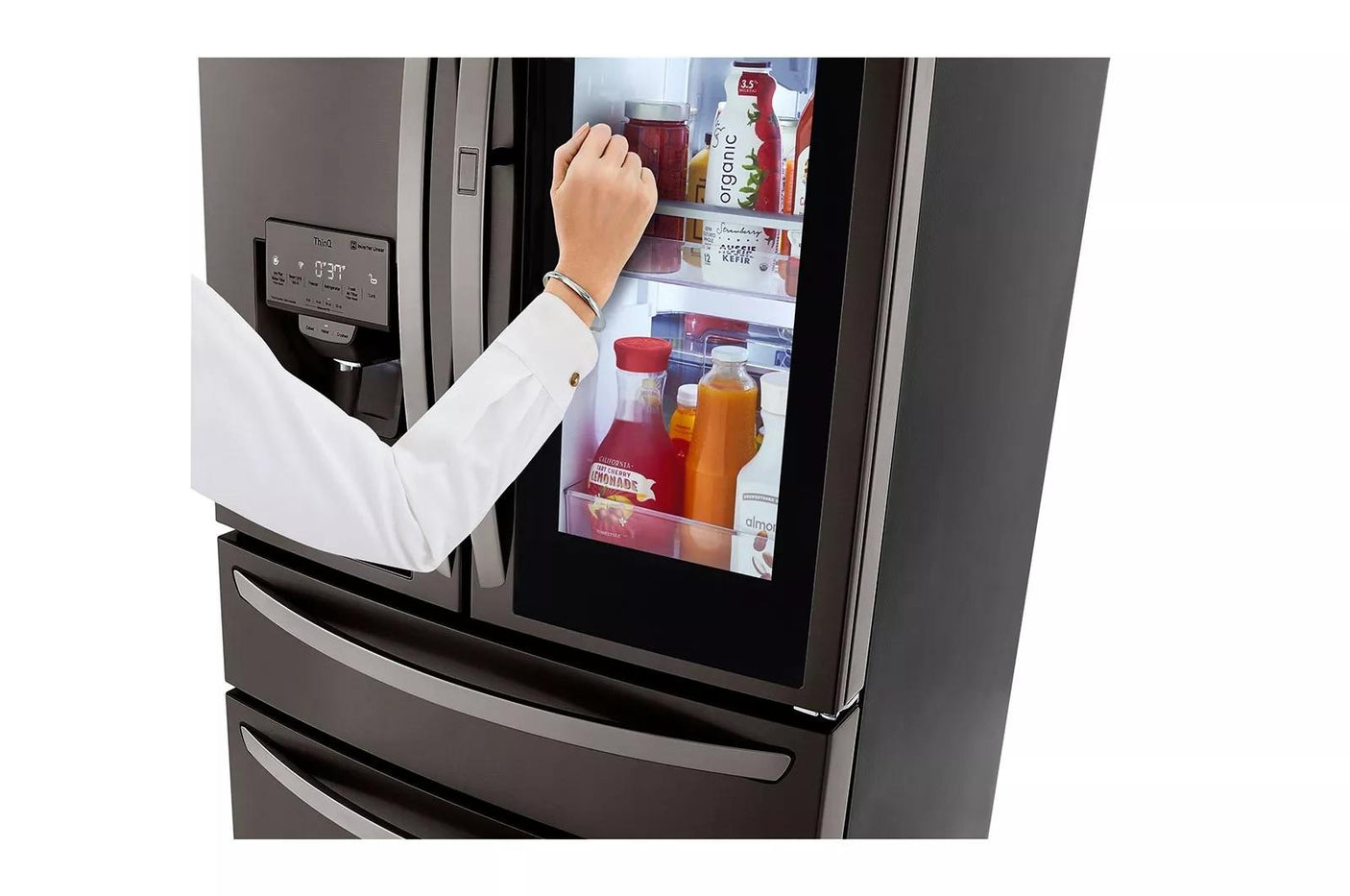 23 cu. ft. Smart InstaView™ Door-in-Door® Counter-Depth Refrigerator with Craft Ice™