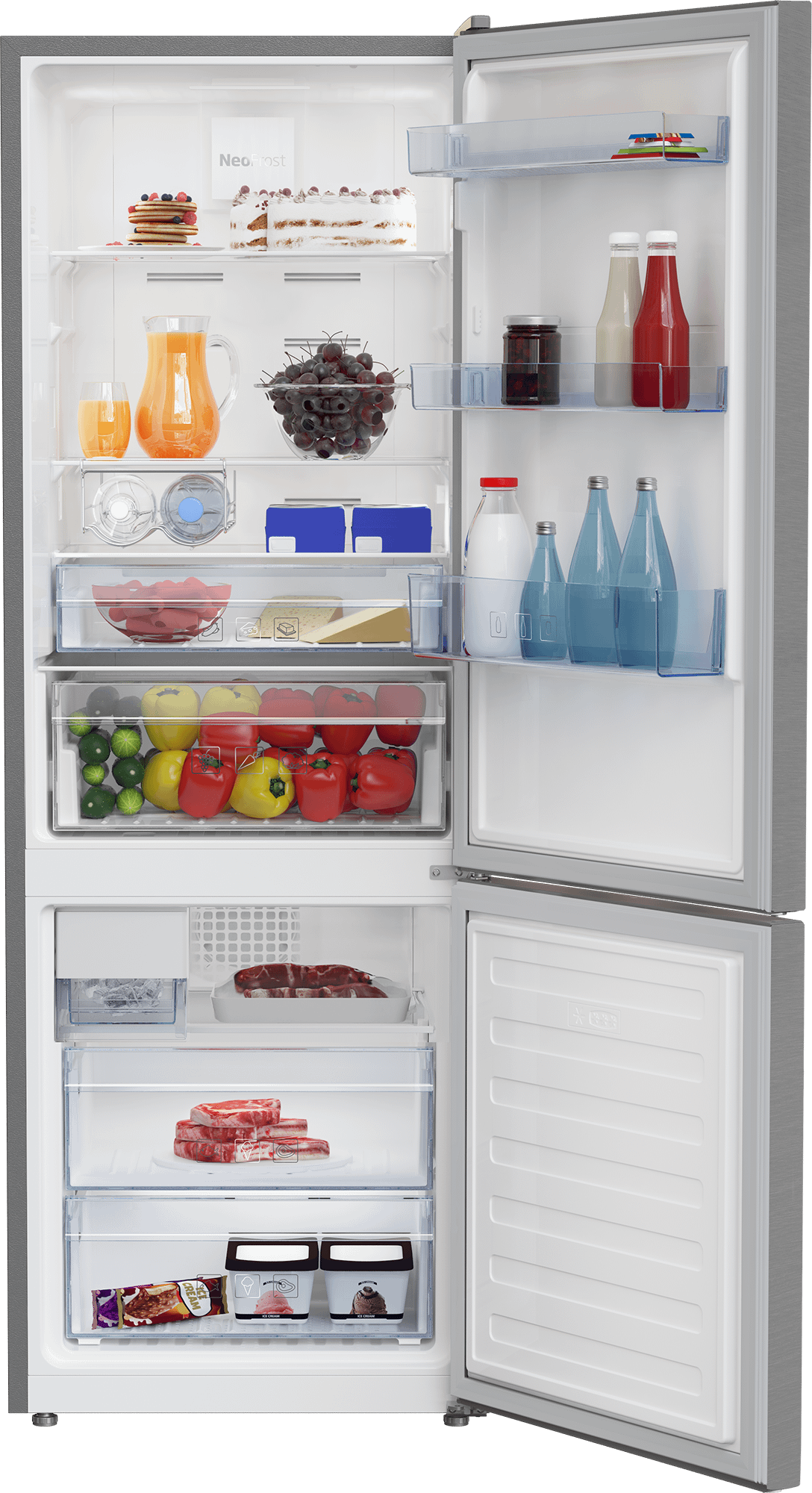 24", Bottom Freezer Refrigerator with -