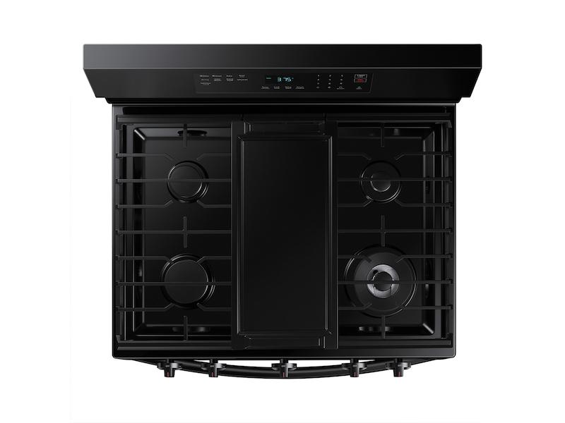 6.0 cu. ft. Smart Freestanding Gas Range with Integrated Griddle in Black