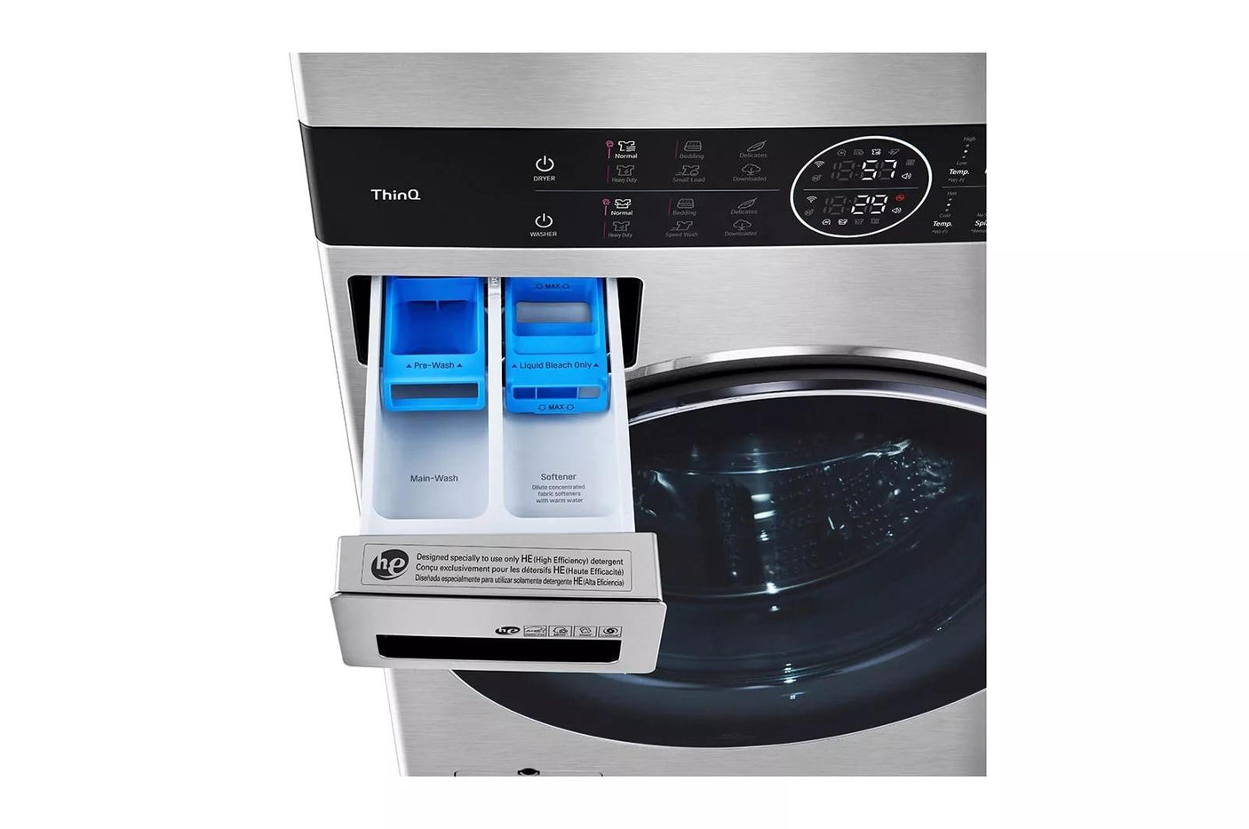 LG STUDIO Single Unit Front Load WashTower™ with Center Control™ 5.0 cu. ft. Washer and 7.4 cu. ft. Gas Dryer