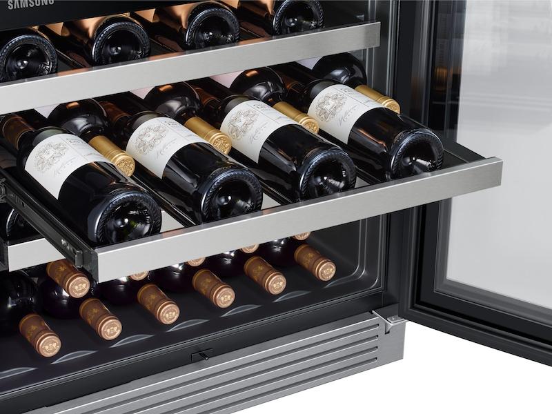 51-Bottle Wine Cooler Refrigerator in Stainless Steel