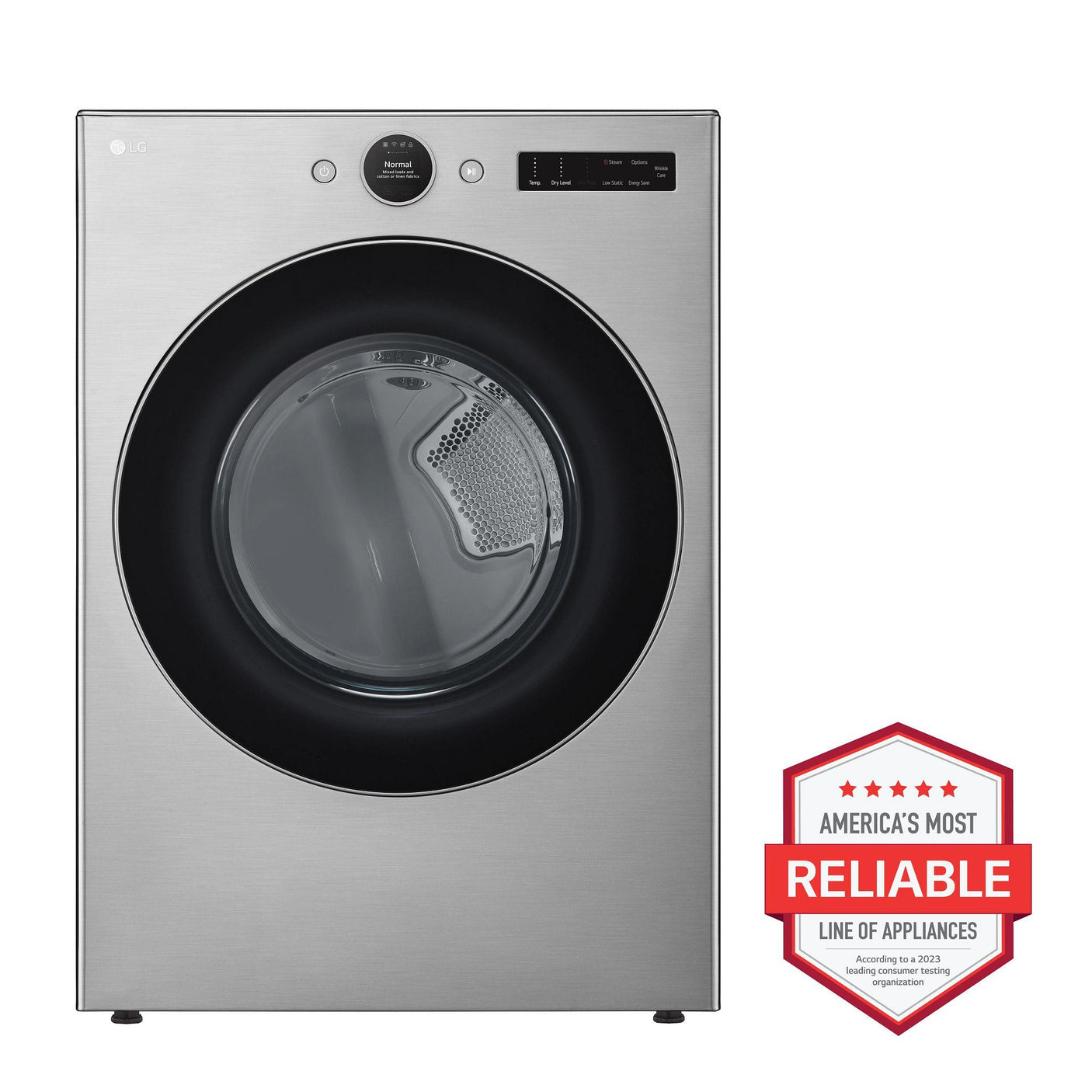 7.4 cu. ft. Ultra Large Capacity Smart Front Load Electric Energy Star Dryer with Sensor Dry & Steam Technology