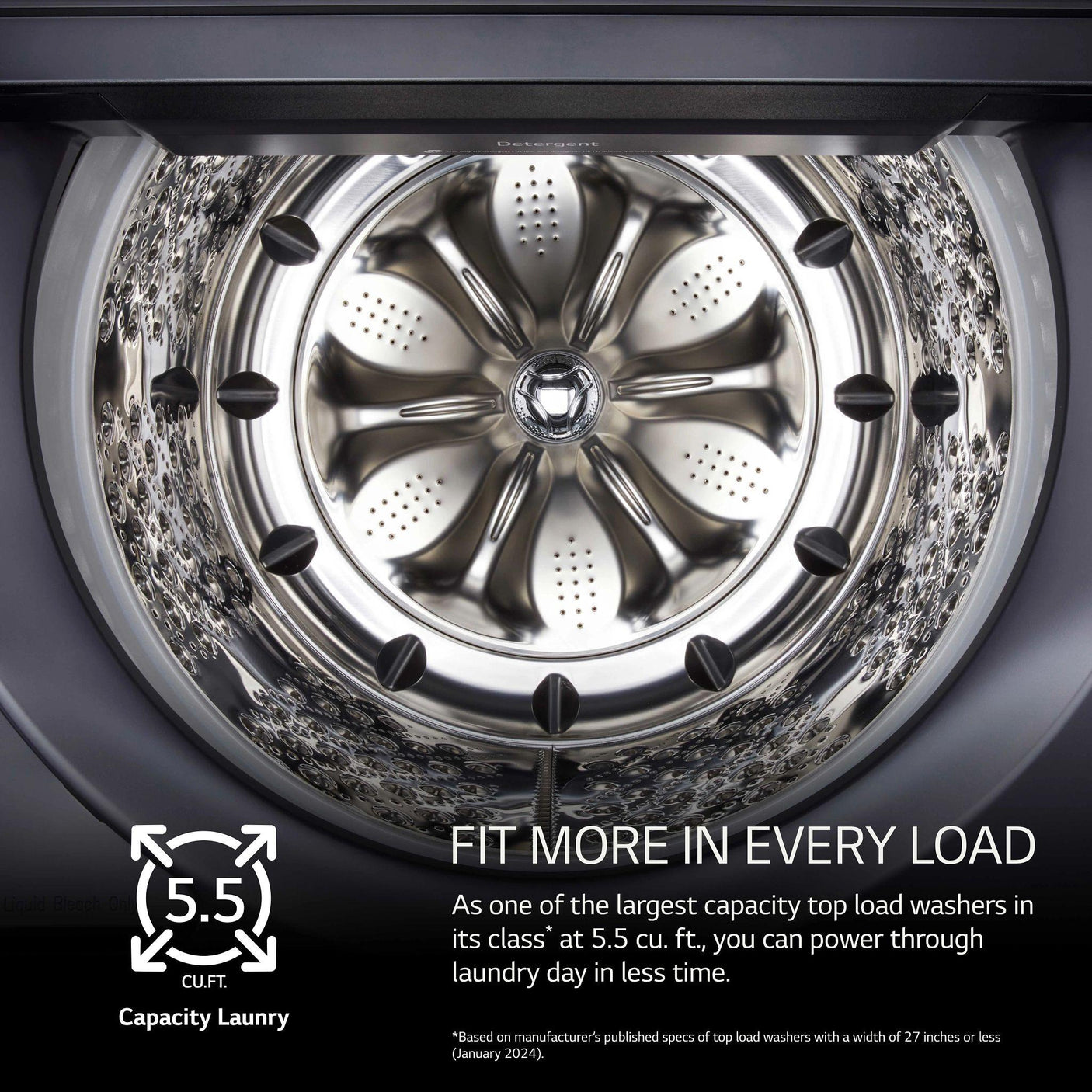 5.5 cu. ft. Mega Capacity Smart Top Load Washer with EasyUnload™ & AI Sensing