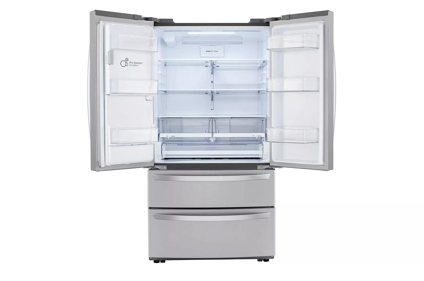 22 cu ft. Smart Counter Depth Double Freezer Refrigerator with Craft Ice™