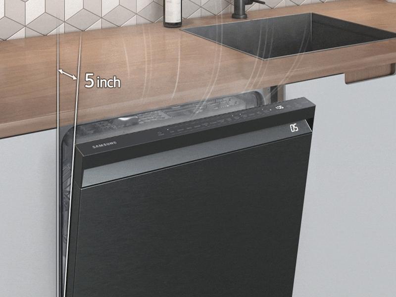 Smart 44dBA Dishwasher with StormWash+™ in Black Stainless Steel