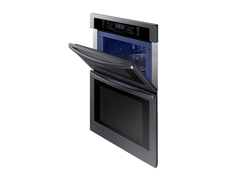 30" Smart Electric Wall Oven with Microwave Combination in Black Stainless Steel