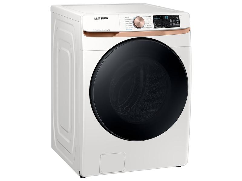 5.0 cu. ft. Extra Large Capacity Smart Front Load Washer with Super Speed Wash and Steam in Ivory