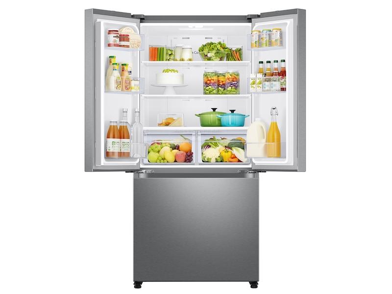 18 cu. ft. Smart Counter Depth 3-Door French Door Refrigerator in Stainless Steel