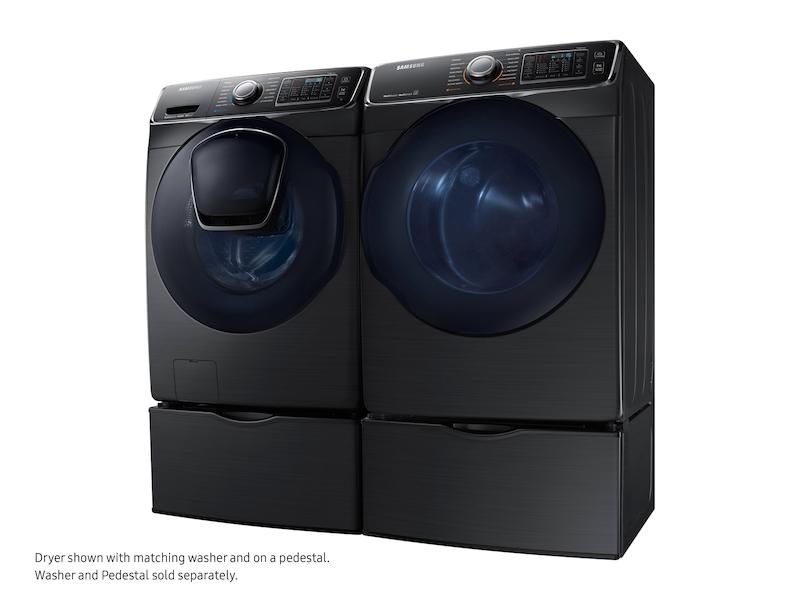 7.5 cu. ft. Smart Gas Dryer with MultiSteam™ in Black Stainless Steel