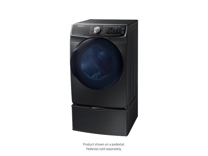 7.5 cu. ft. Smart Gas Dryer with MultiSteam™ in Black Stainless Steel