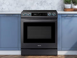 6.3 cu ft. Smart Slide-in Electric Range with Smart Dial & Air Fry in Black Stainless Steel