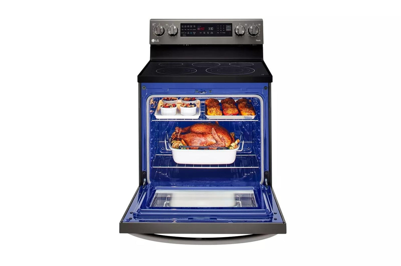 6.3 cu ft. Smart Wi-Fi Enabled True Convection InstaView® Electric Range with Air Fry