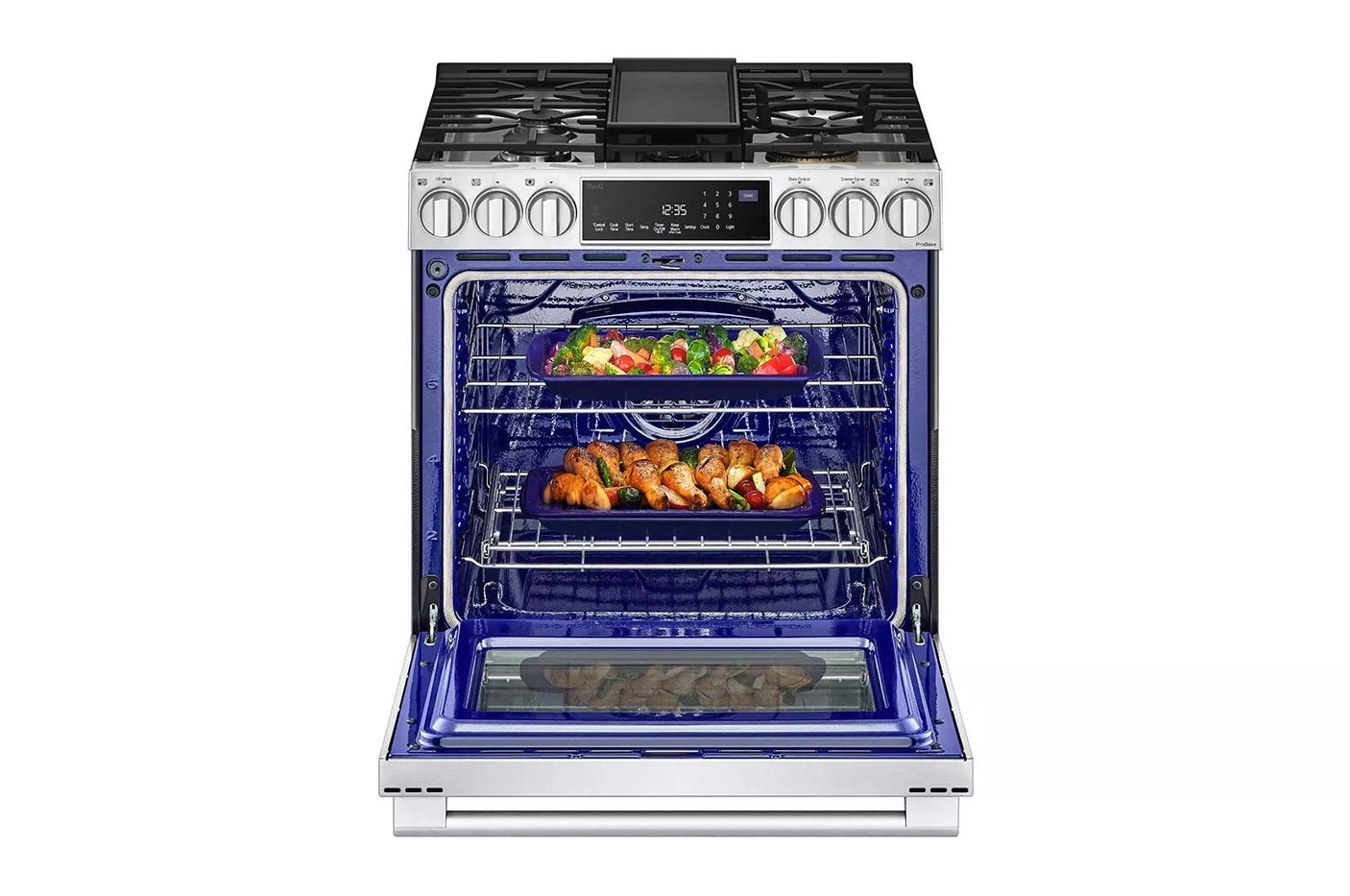 LG STUDIO 6.3 cu. ft. Smart wi-fi Dual Fuel Slide-in Range with ProBake Convection® and EasyClean®