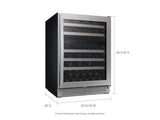 51-Bottle Wine Cooler Refrigerator in Stainless Steel