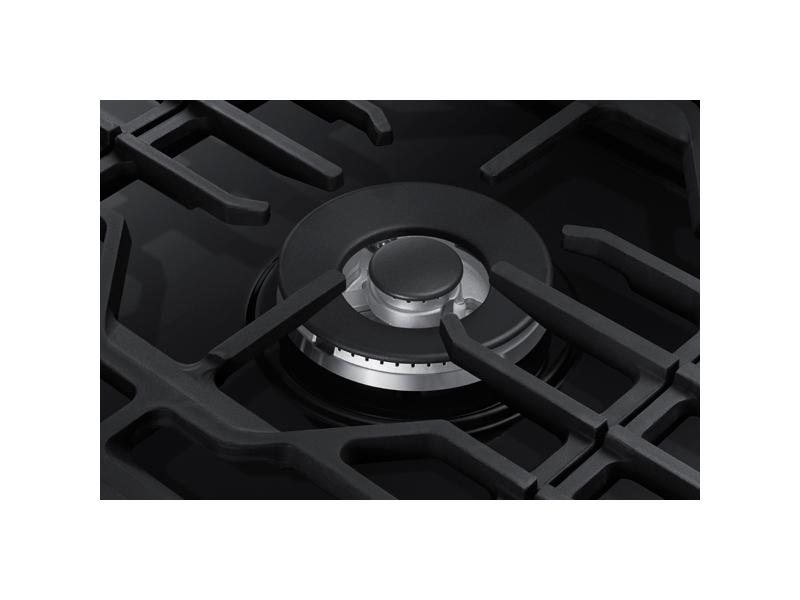 36" Smart Gas Cooktop with Illuminated Knobs in Black Stainless Steel