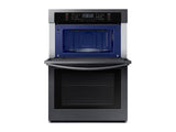 30" Smart Electric Wall Oven with Microwave Combination in Black Stainless Steel