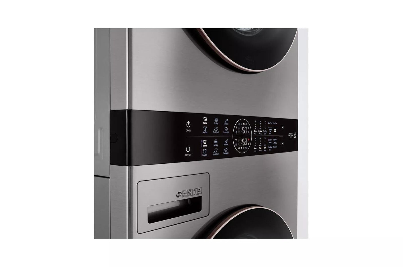 Single Unit Front Load LG WashTower™ with Center Control™ 4.5 cu. ft. Washer and 7.4 cu. ft. Electric Dryer