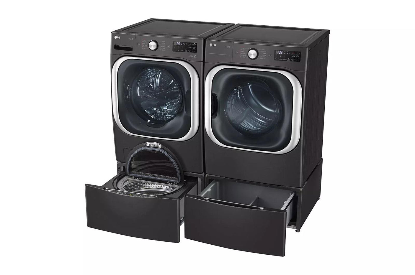 Laundry Pedestal - Black Steel