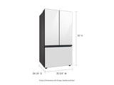 Bespoke 3-Door French Door Refrigerator (30 cu. ft.) with Beverage Center™ in White Glass