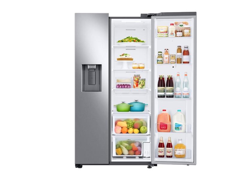 26.7 cu. ft. Large Capacity Side-by-Side Refrigerator with Touch Screen Family Hub™ in Stainless Steel