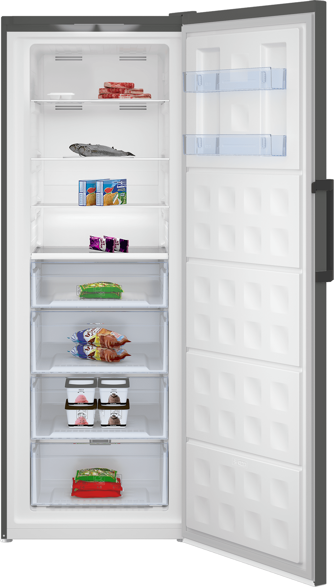 28" Manhattan Grey Upright Freezer