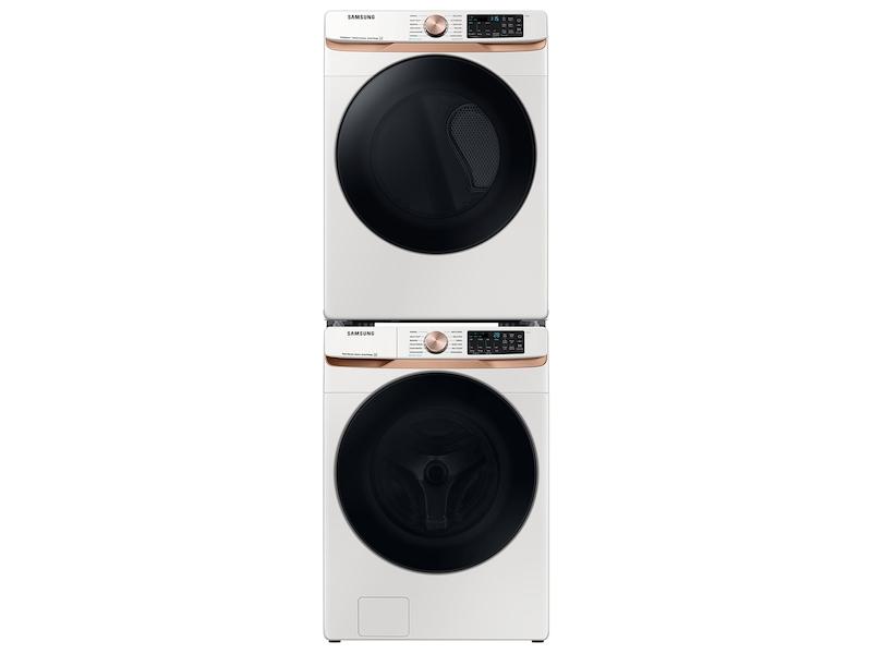 5.0 cu. ft. Extra Large Capacity Smart Front Load Washer with Super Speed Wash and Steam in Ivory