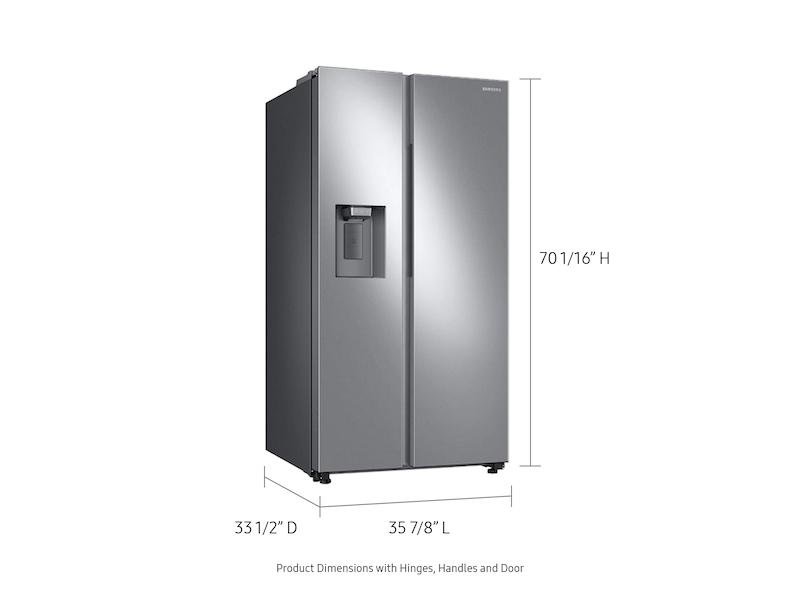 27.4 cu. ft. Large Capacity Side-by-Side Refrigerator in Stainless Steel