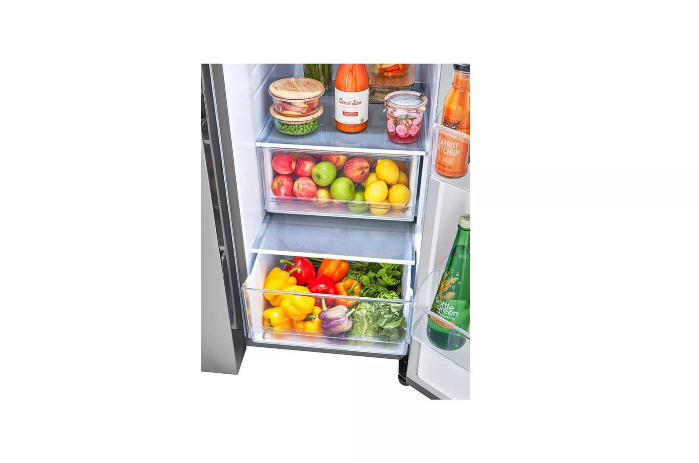 23 cu. ft. Side-by-Side Counter-Depth Refrigerator with Smooth Touch Dispenser