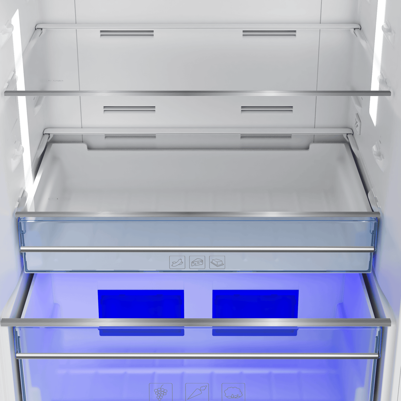 28" Freezer Top Stainless Steel Refrigerator with Auto Ice Maker