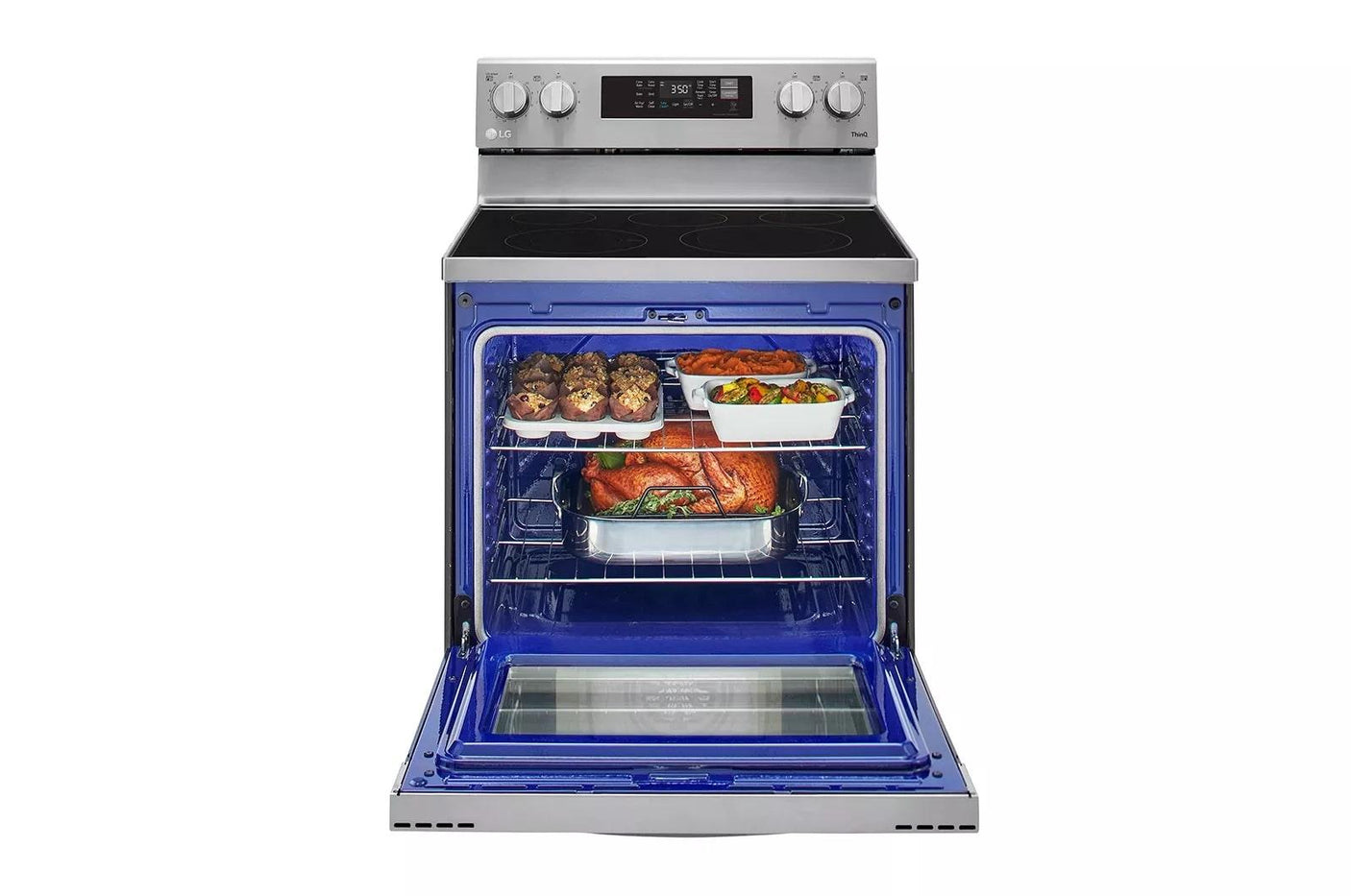 6.3 cu ft. Smart Wi-Fi Enabled Fan Convection Electric Range with Air Fry & EasyClean®