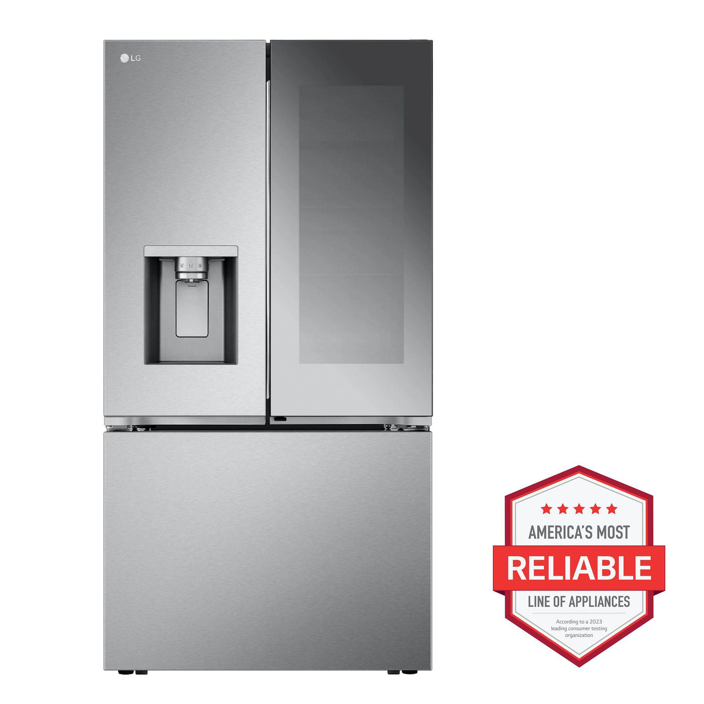 31 cu. ft. Smart Standard-Depth MAX™ French Door Refrigerator with Four Types of Ice and Mirror InstaView®