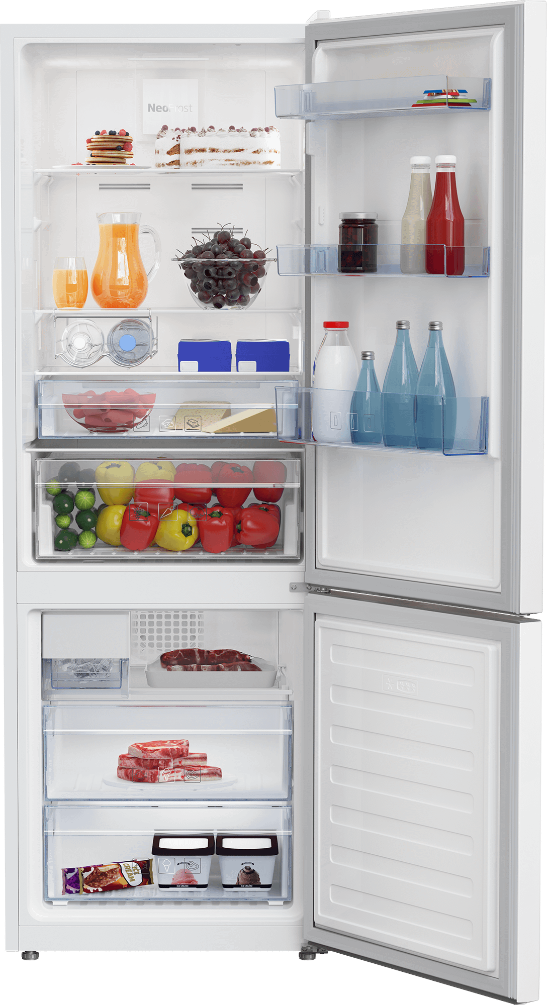 24", Bottom Freezer Refrigerator with -