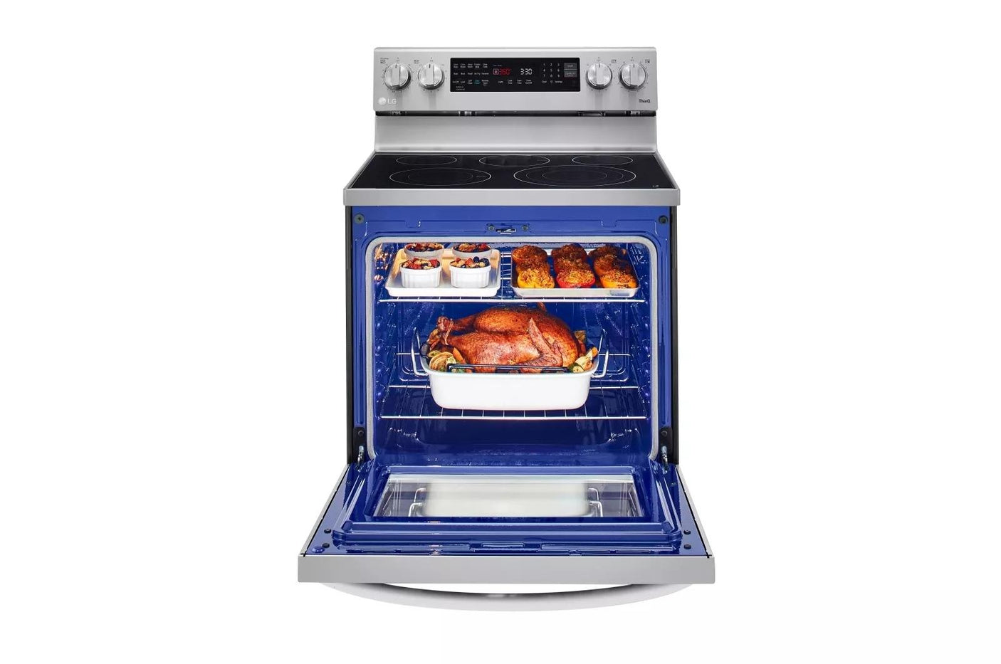 6.3 cu ft. Smart Wi-Fi Enabled True Convection InstaView® Electric Range with Air Fry