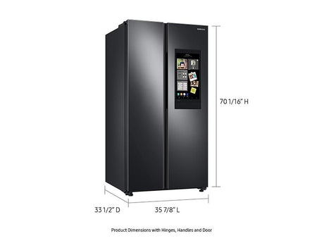 27.3 cu. ft. Smart Side-by-Side Refrigerator with Family Hub™ in Black Stainless Steel